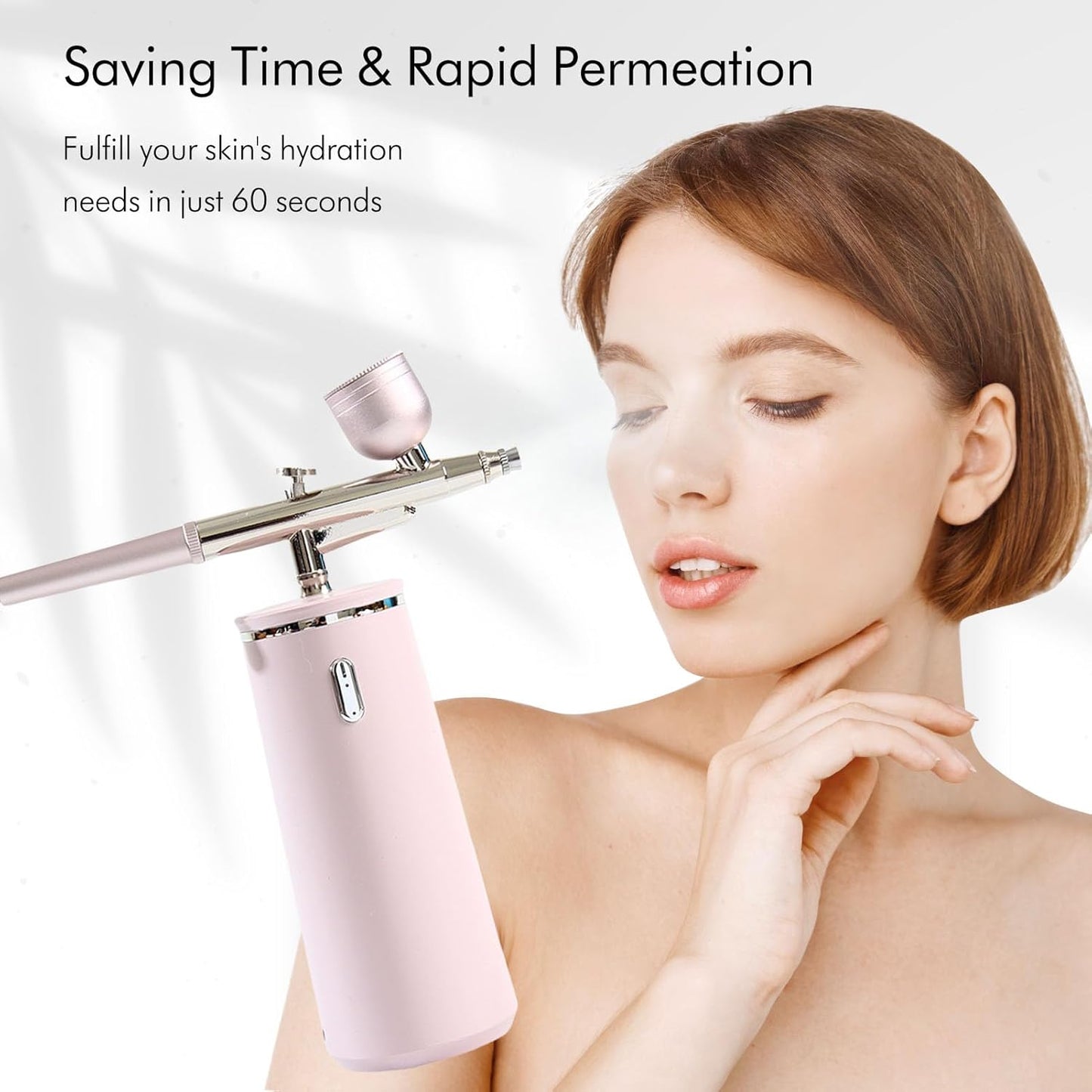 Microtree Nano Facial Sprayer High Pressure, Oxygen Facial Machine 0.3mm Nozzle Fine Mister Portable Facial Steamer Mist for Face Hydrating Skin Care Routine SPA at Home