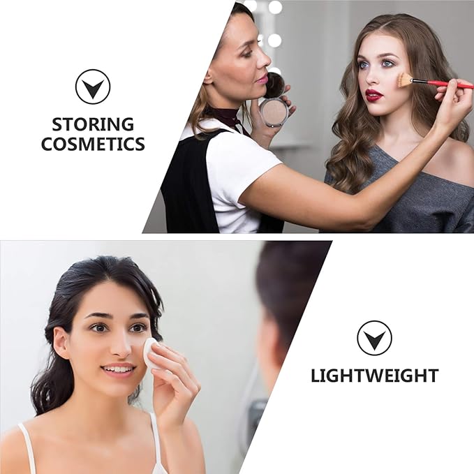 Powder Container 2pcs Loose Powder Containers with Elasticated Net Sifter, Mirror and Puff 5g Loose Powder Compact Case Case for DIY Makeup and Travel (Sliver) Powder Puff