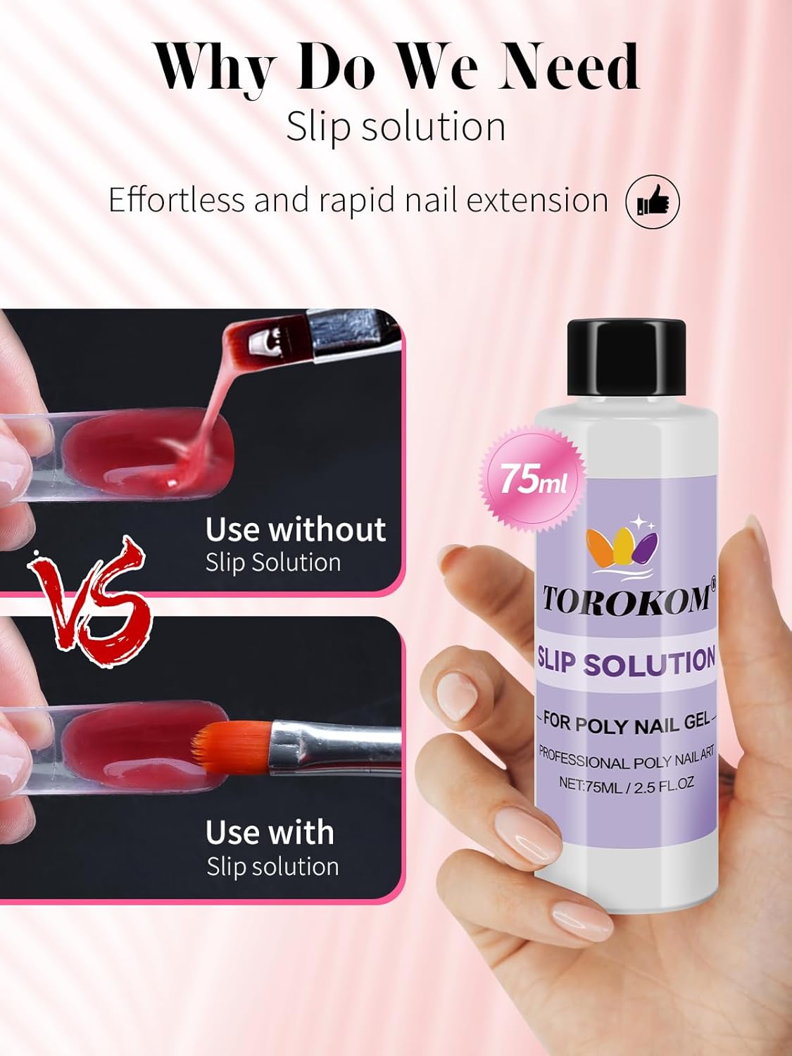 TOROKOM Poly Gel Nail Forms Kit for Toes - 120PCS Reusable Dual Toenail Forms for Builder Gel, Toe Nail Kit with 2.5oz Slip Solution, Brush, File, 5PCS Clips - 12 Sizes