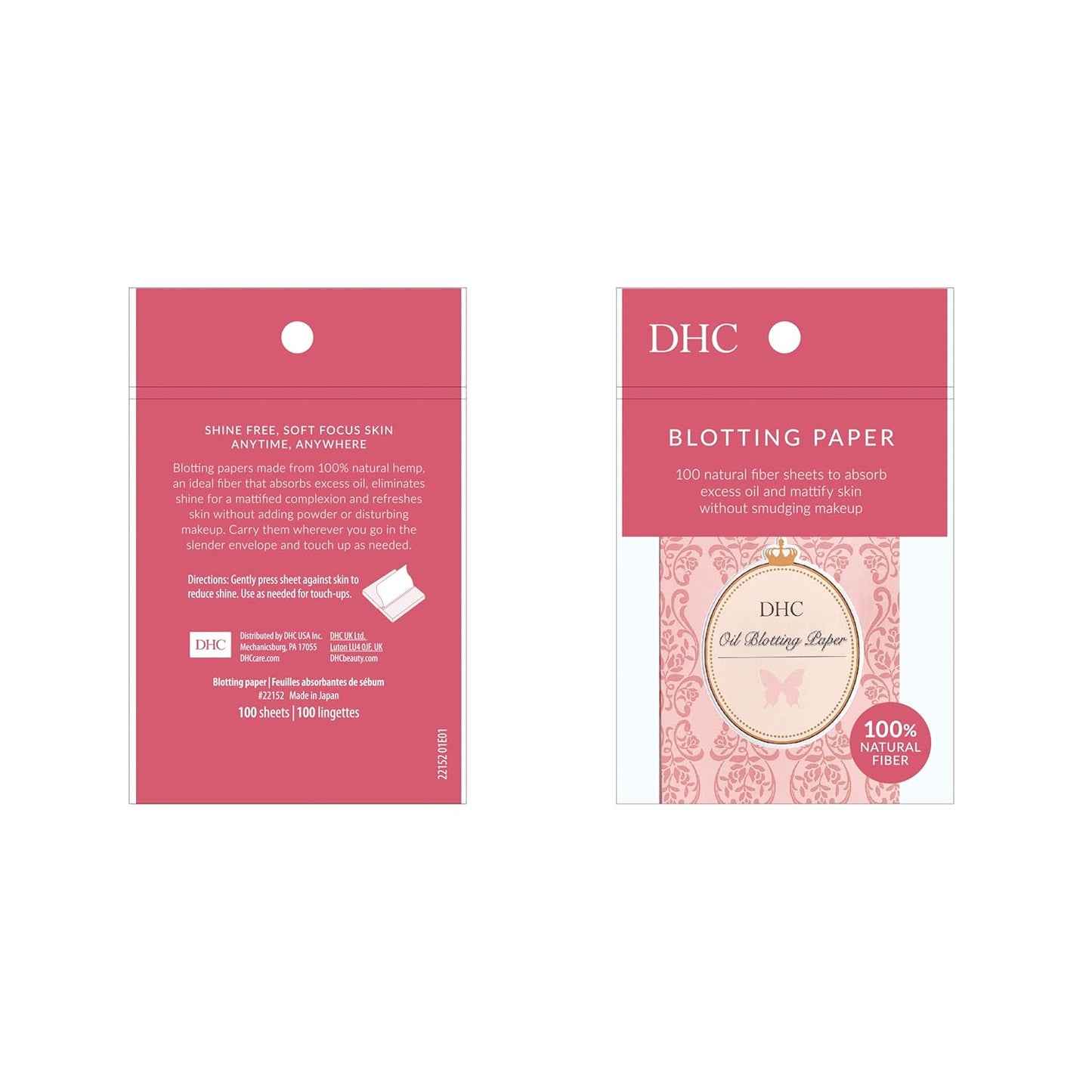 DHC Mascara Perfect Pro Double Protection 0.17 oz. Net wt. and Blotting Paper 2 pack (100 sheets x 2)