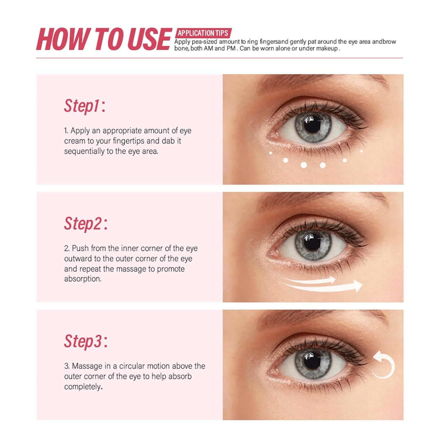 Retinol Eye Cream for Dark Circles and Puffiness, Anti Aging Under Eye Cream Reduce Wrinkles Fine Lines, with Collagen and Hyaluronic Acid,Smooth and Hydrate,Suitable for Sensitive Skin