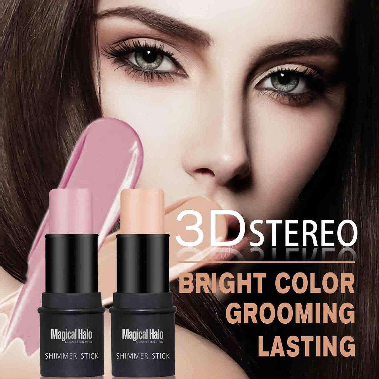 4 Pcs Cream Contour Foundation Stick, Highlighter & Bronzer Pen, Face Brightens & Shades Pencil, Highlighting Shade Longwear Makeup, Highlight Bronzer Shaping Trimming Stick Cream