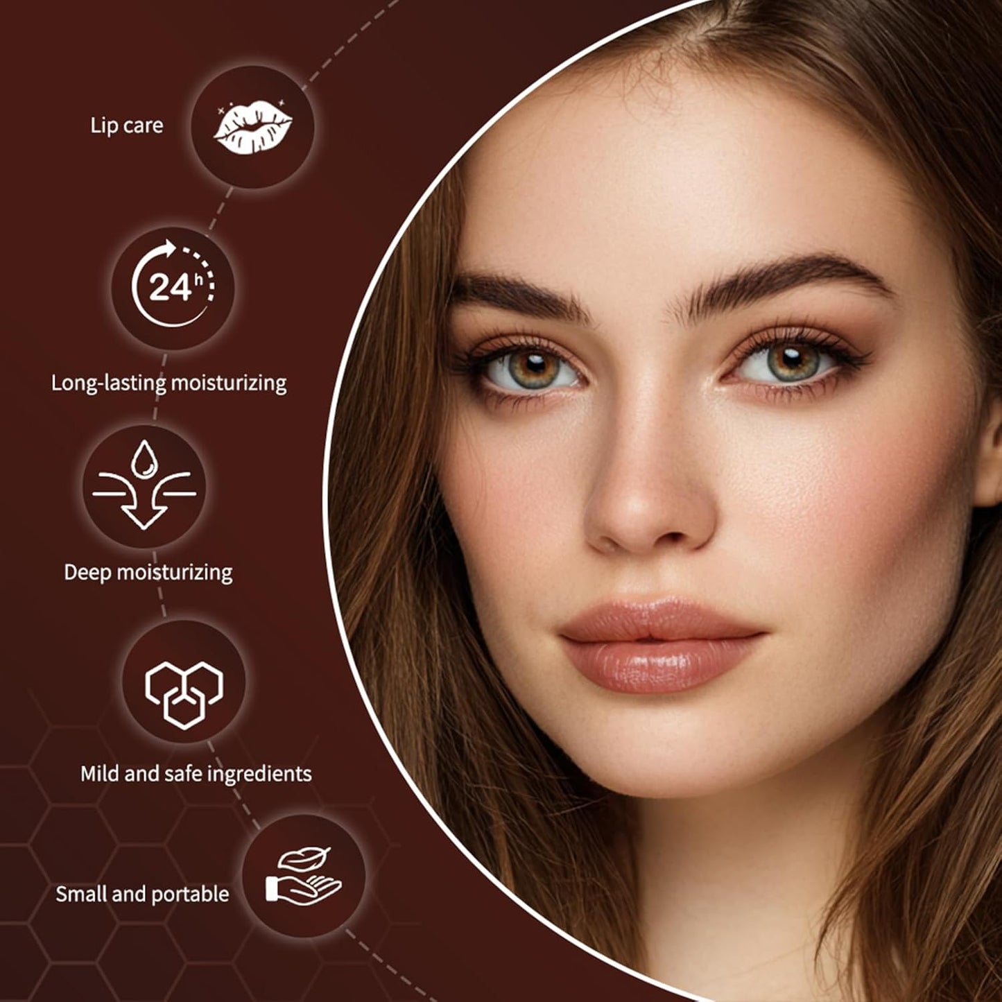 Black Honey Lip Balm, Lip Tinted, Moisturizing Lip Care for Soft Smooth Lips, Long Lasting Hydration, Natural Ingredients Nourishing Formula for Dry Lips