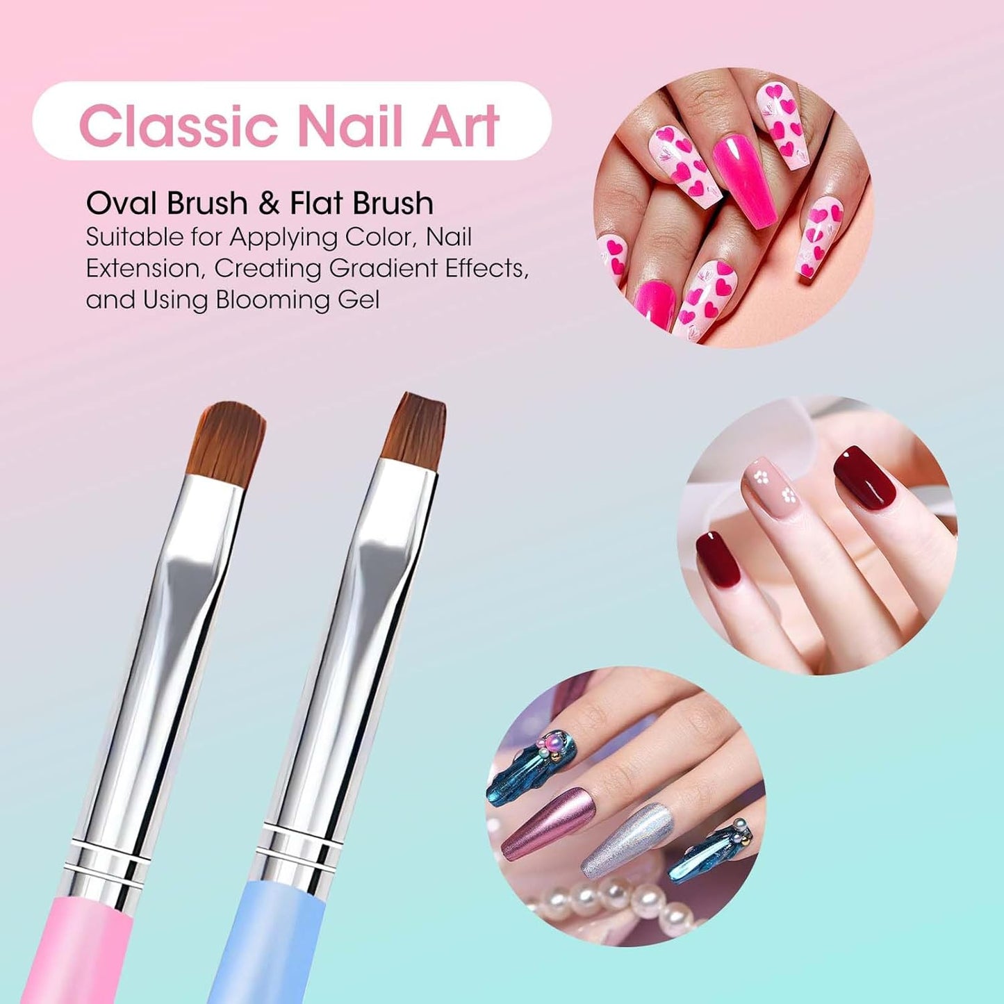 Nail Art Sculpture Pen: Silicone Nail Art Brushes for Gel, Acrylic Nails, Foil Carving, Drawing & Shaping – Ideal Nail Art Tools for Home and Salon Use