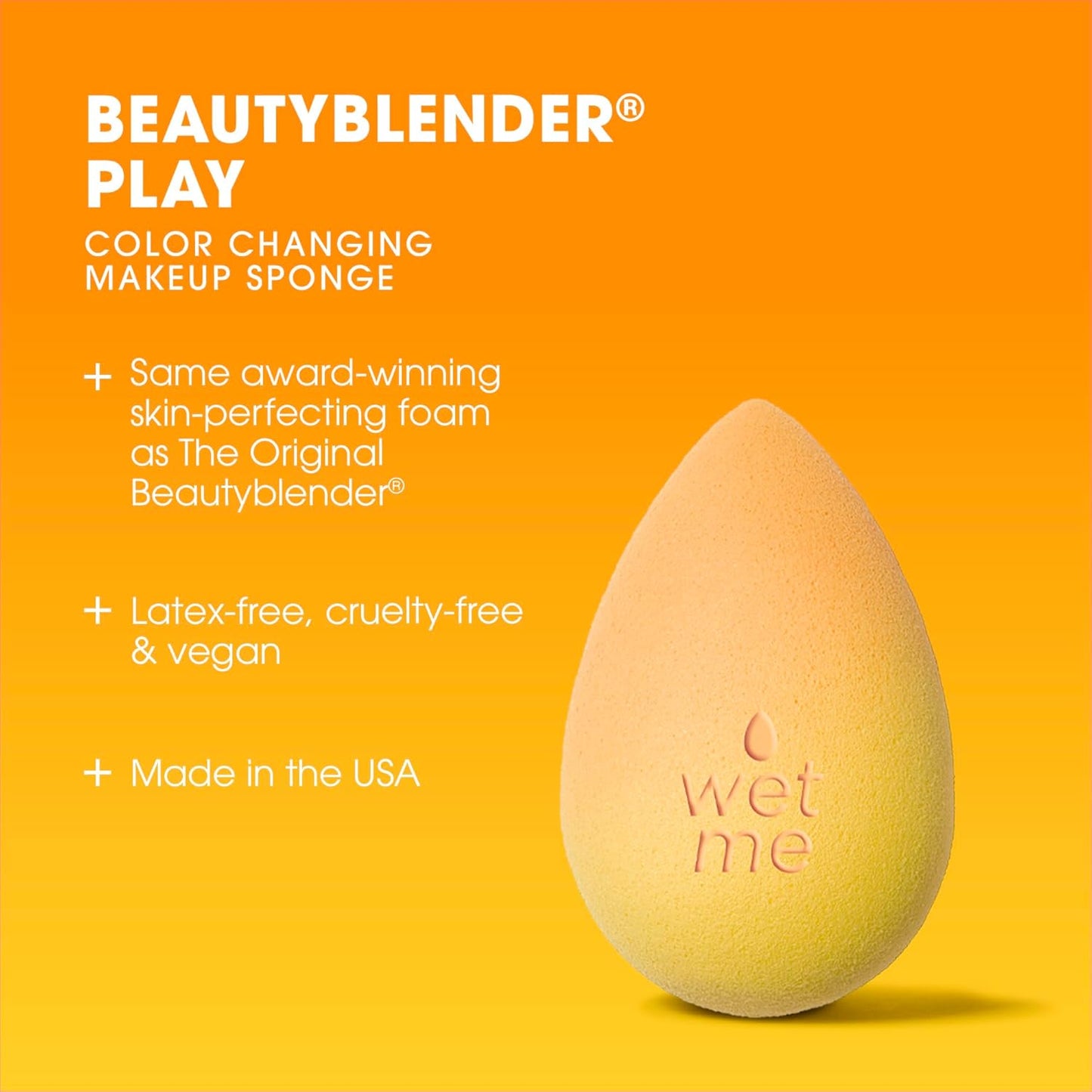 Beautyblender® | Beam Color Changing Beauty Blender Makeup Sponge, Super-Soft Foam Easily Blends Foundations & Creams, Made in USA, Reusable, Washable, Streak Free Application, Heat Activated