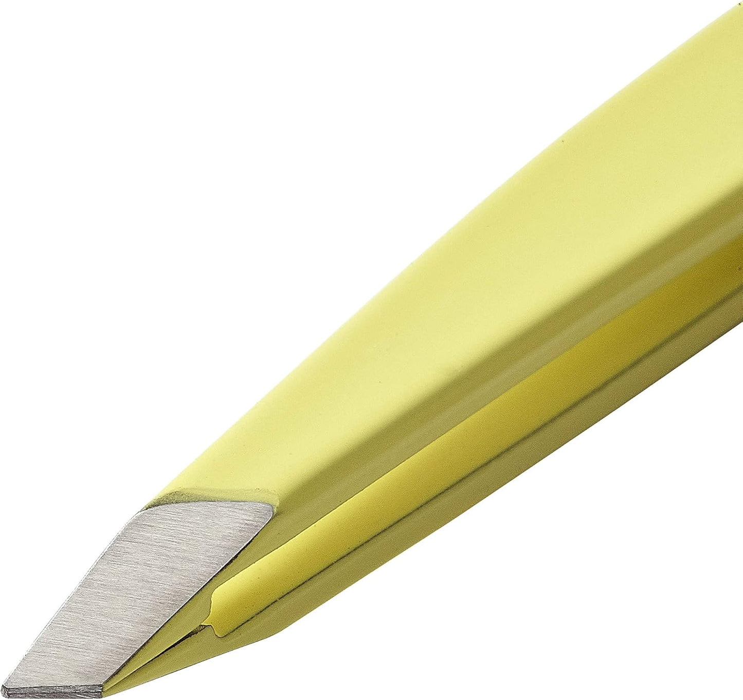 Slant Tweezer - Handmade in Switzerland - Professional Eyebrow & Facial Hair Remover - Etched Interior Grabs Hair from The Root - Perfectly Aligned Tips - Stainless Steel, Yellow