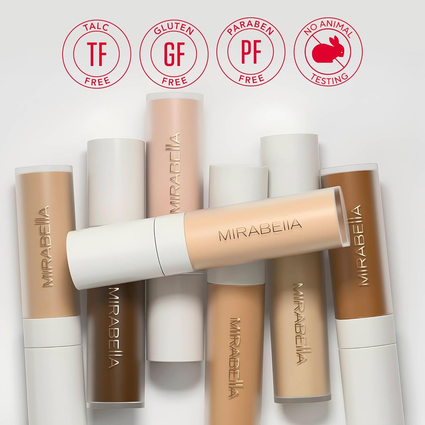 Mirabella Invincible For All Perfecting Under Eye Concealer Full Coverage - Hydrating Makeup Concealer for Dark Circles, Fine Lines & Wrinkles w/Hyaluronic Acid - Medium M150