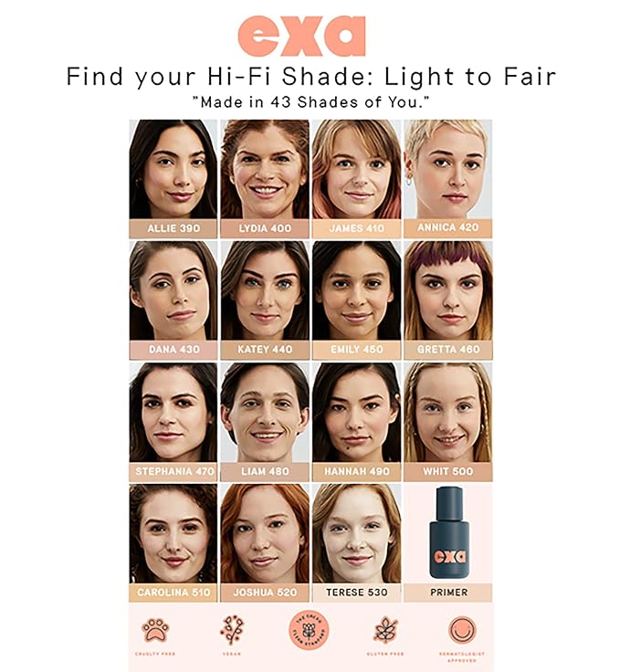 Exa Beauty - Natural High Fidelity Foundation | Clean, Vegan, Cruelty-Free Makeup (Rae 200)