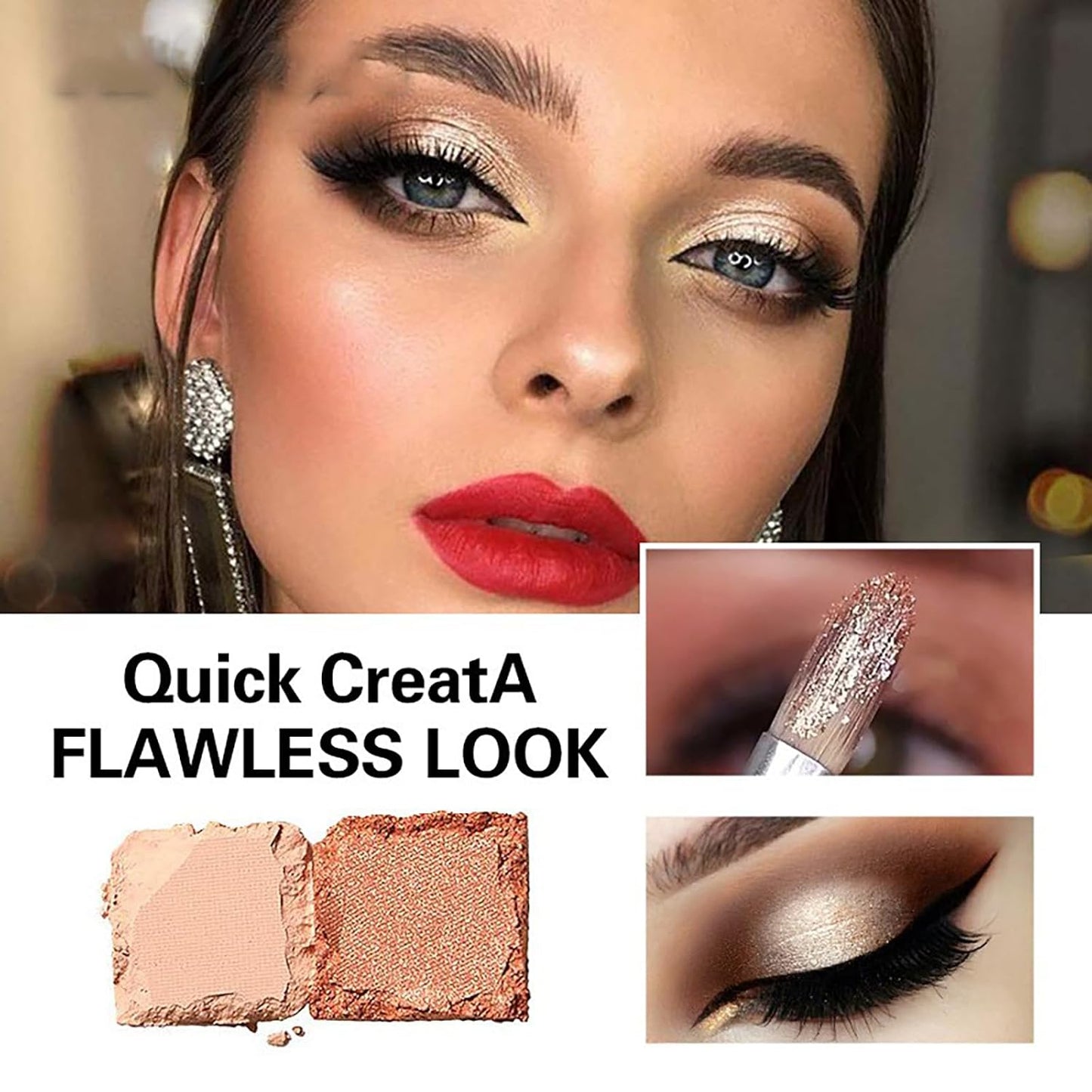 12 Colors Nude Eyeshadow Palette Travel Size Makeup, Matte Shimmer Eye Makeup, Naturing-Looking, High Pigmented Blush Eyebrow Kits, Big Artist Neutral Makeup Palette for Face Cosmetics (01)