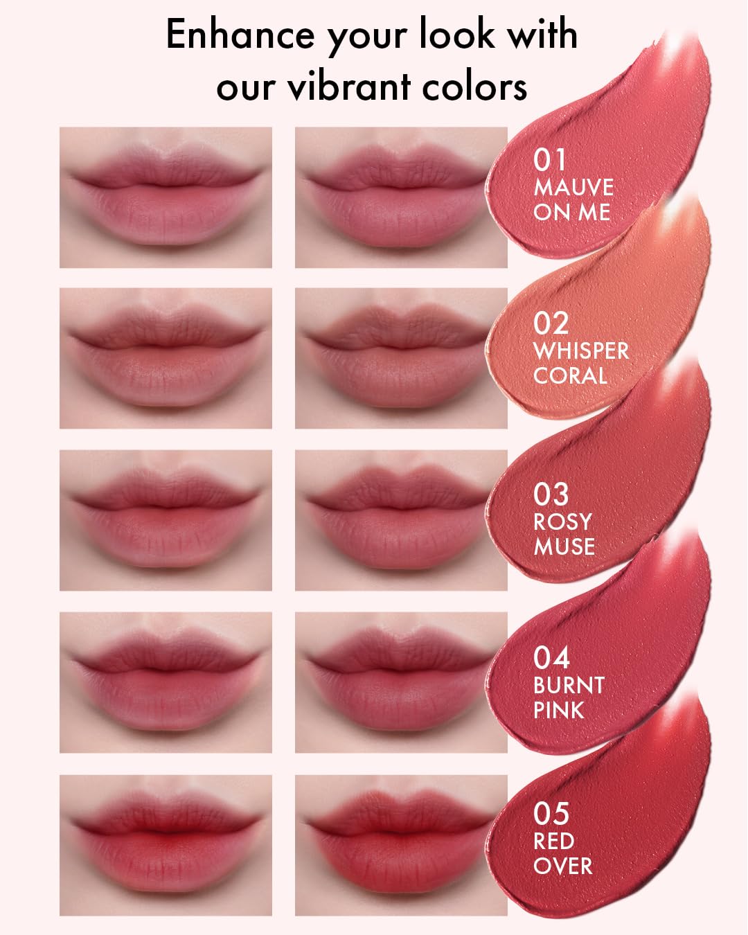 VIDIVICI Millennial Velvet Lip Tint - Thin, Comfortable & Long-Lasting Wear with Matte Finish - Seamless, Rich and Vibrant Shade - Moisture-Filled & Lightweight Texture, 0.15 fl.oz. (02 WHISPER CORAL)