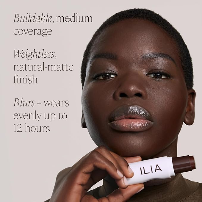 ILIA - Skin Rewind Complexion Stick - Foundation + Concealer + Skincare | Non-Toxic, Vegan, Cruelty-Free, Clean Makeup (14W - Maple, 0.35 oz | 10 g)