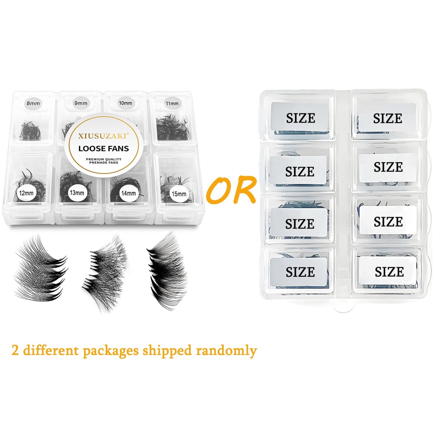 Premade Fans Eyelash Extensions 600 Fans 16D Volume Lash Extensions 0.07 Thickness Soft Fluffy Black False Eyelash