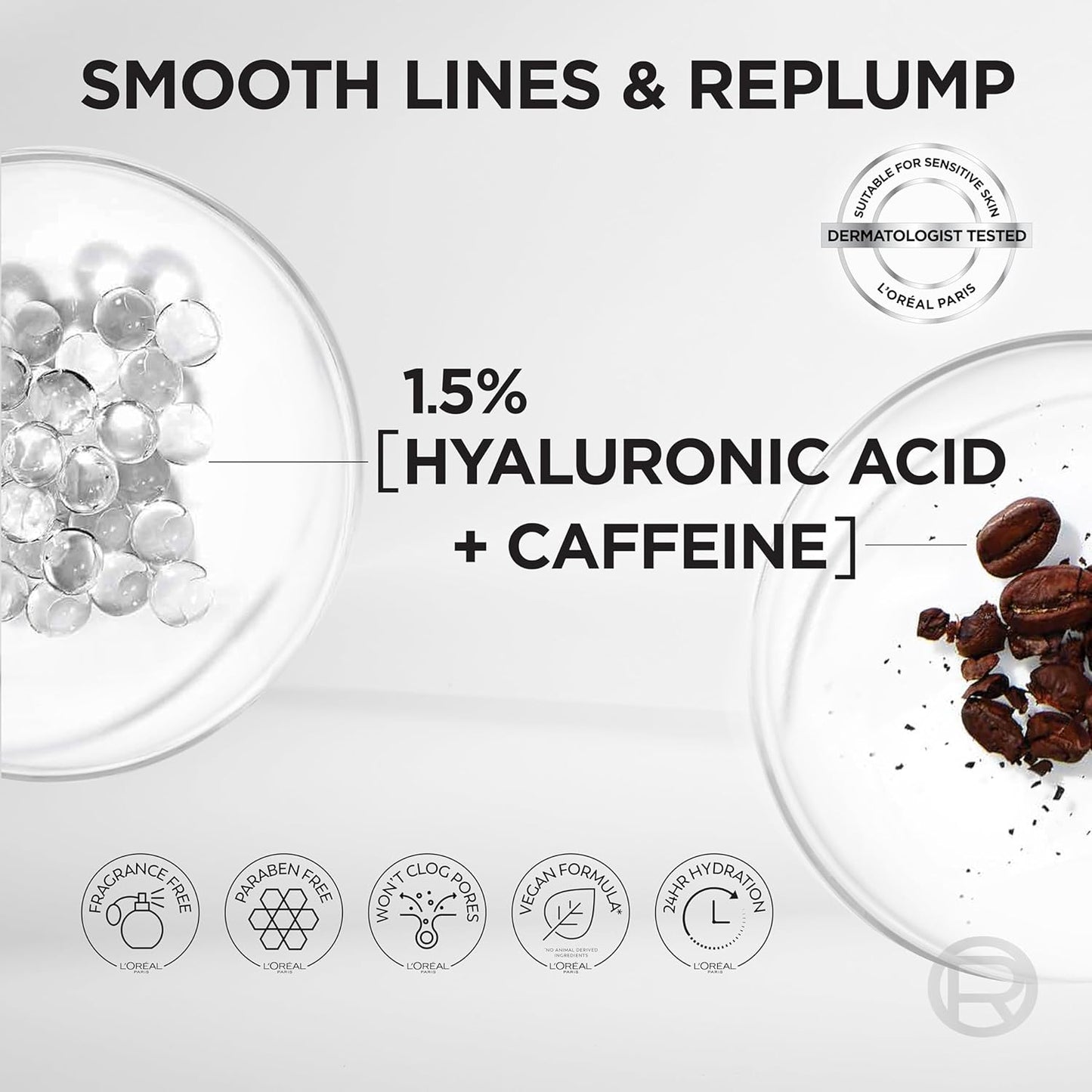 L’Oréal Paris True Match Radiant Serum Concealer, Brightening Under Eye Concealer Make Up with 1.5% Hyaluronic Acid and Caffeine, W7, 0.33 Oz