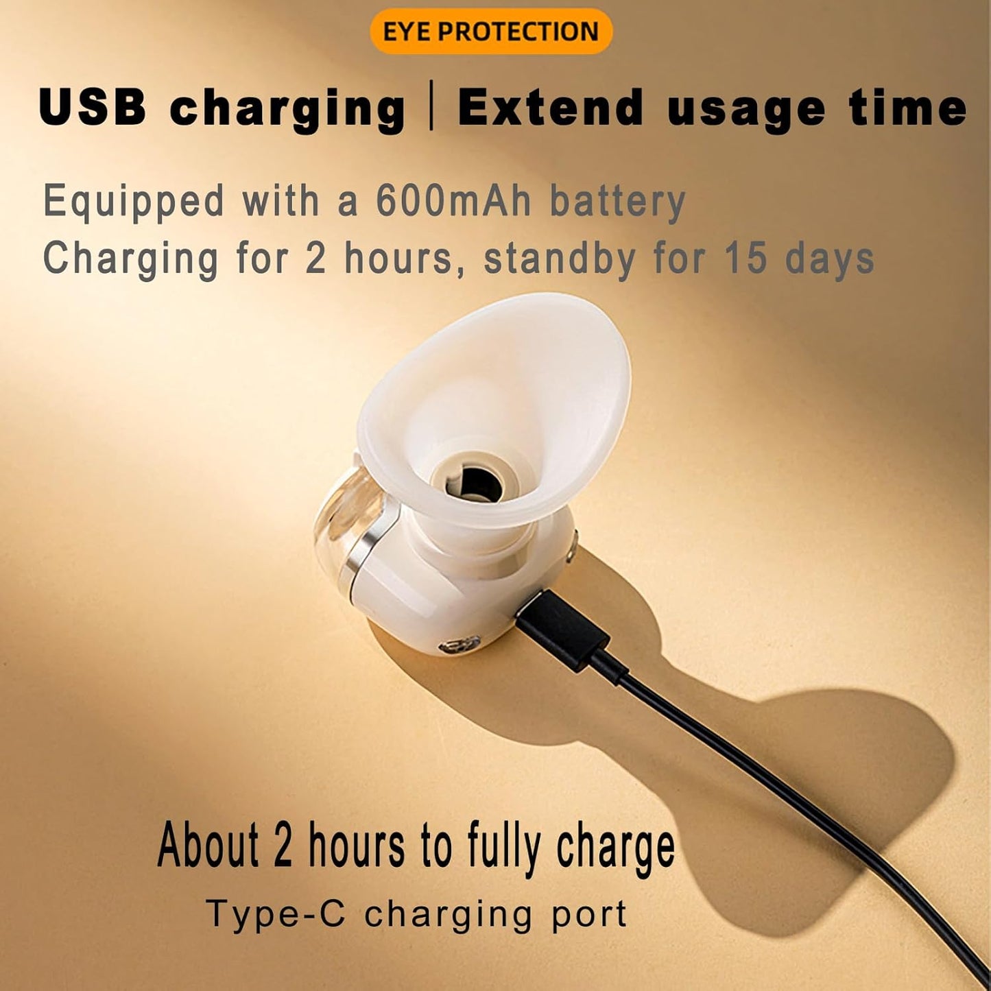 Eye Heated Nano Mist Spraye Portable Warm Compress Eyes Mister for Eyelid,Eye Skin SPA Eye Steam Relief Dry Eyes and Stye Mini Eye Drops Tool