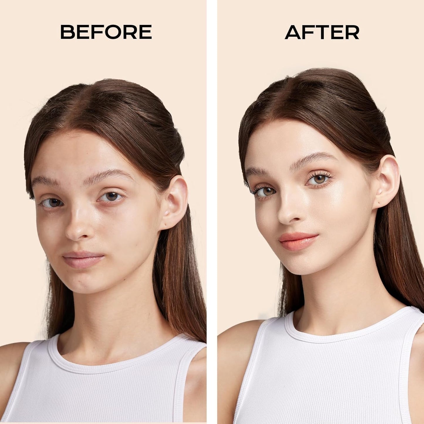 MISTINE Tavel Size Air Cushion Foundation Glow Hydrating Finish Medium Coverage Foundation Makeup for Dry Skin,24H Hydrating Long-Lasting Waterproof Smudge Proof, Fair Ivory