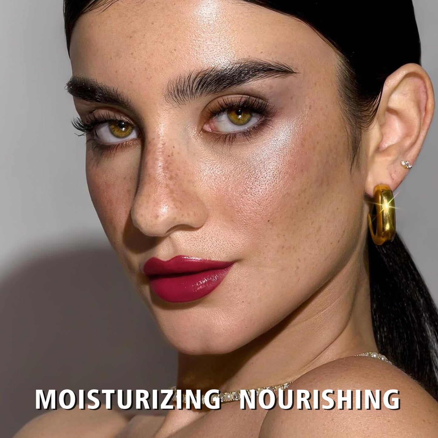 MAKI YIKA Moisture Dark Berry Lipstick for Women Hydrate Lip Gloss for Dry Cracked Lips Weightless Glossy Lip Color Juicy Finish,MA049 Blush Berry