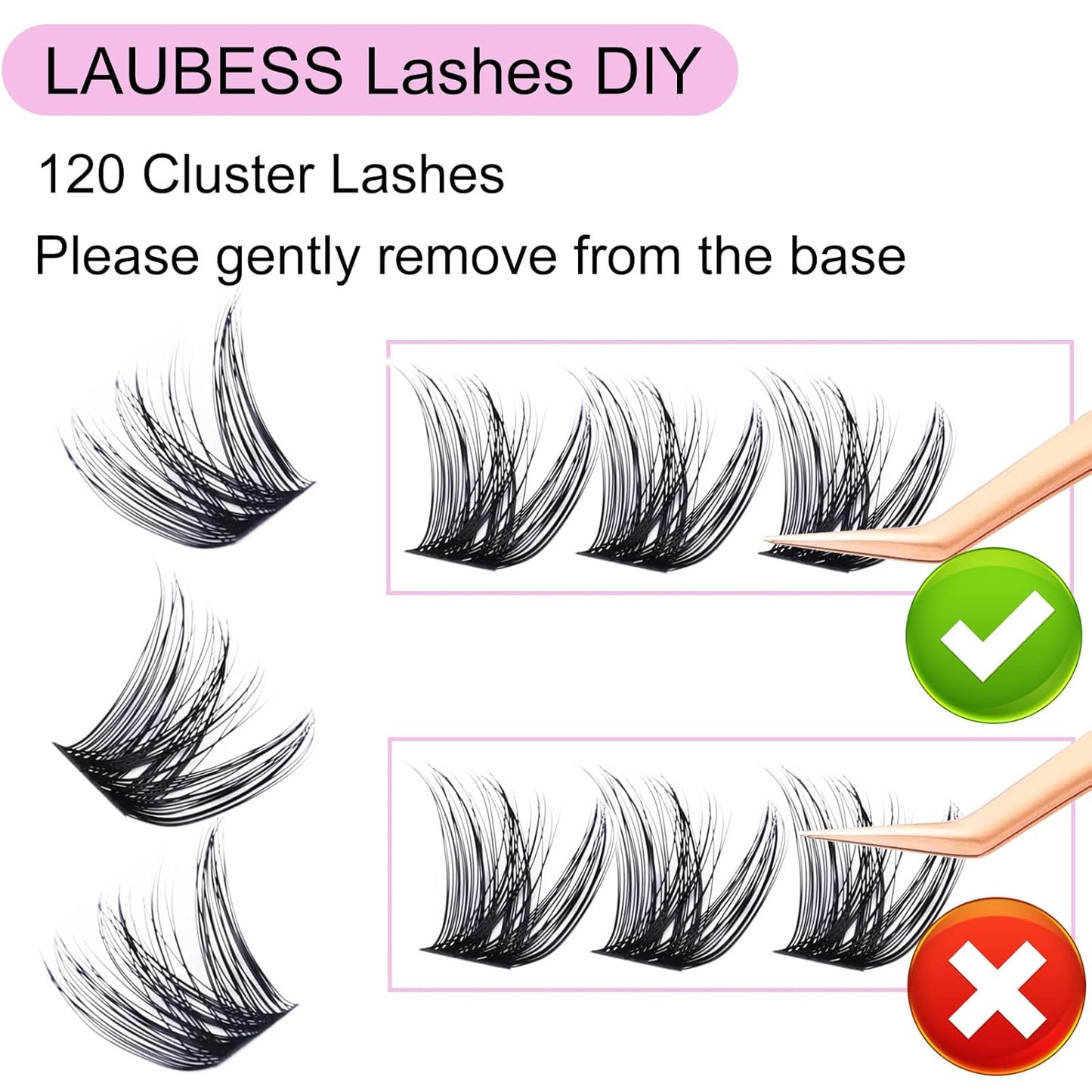Individual Lashes 14-18mm 120pcs Cluster Lashes Mixed Tray Volume Eyelash Clusters DIY Lash Extension Kit Soft Lash Clusters Fluffy Mink Cluster Eyelash Extensions (02-0.07D, 14-18mm)