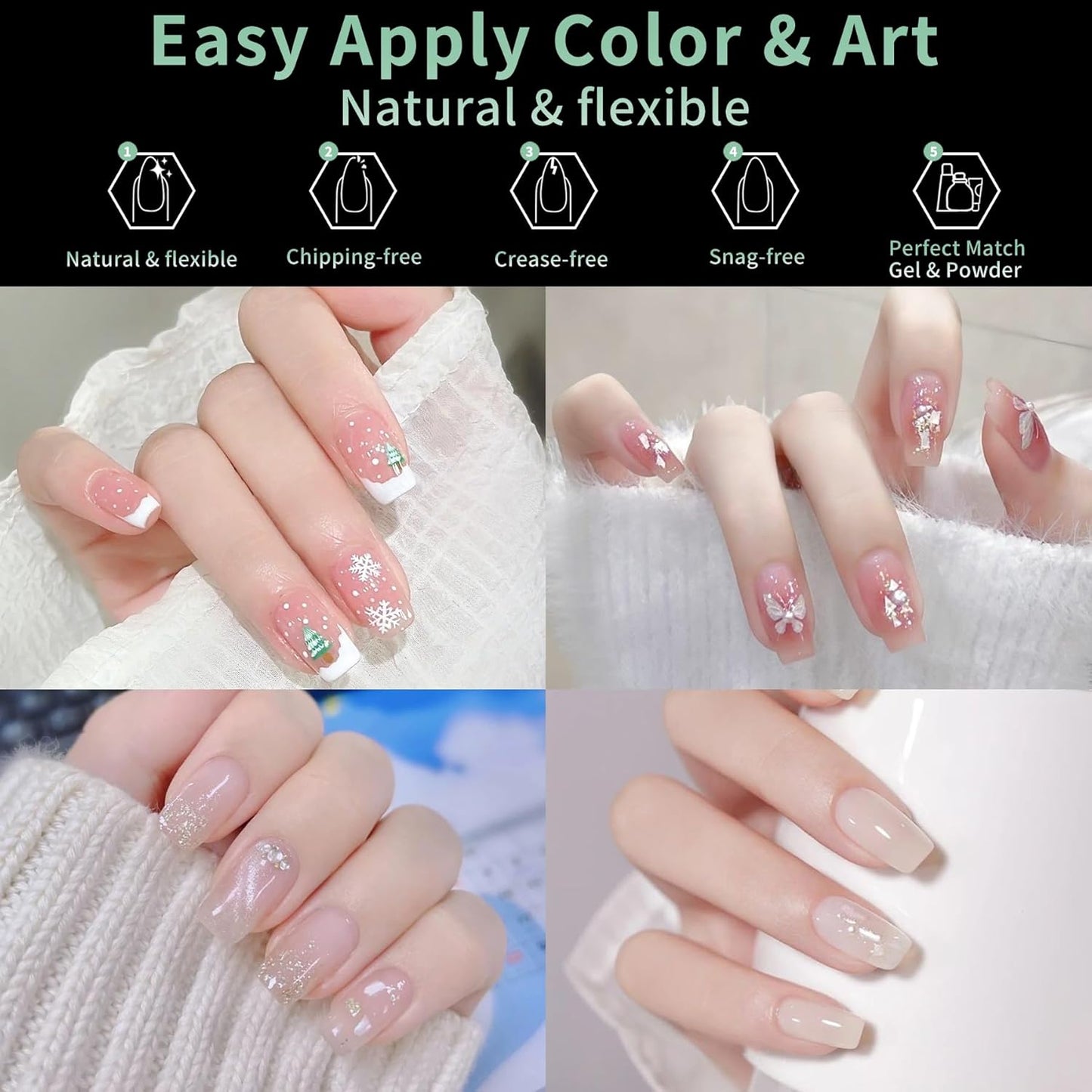 Extra Short Square Nail Tips, 216pcs Acrylic Soft Fake Nails Gel Nail Tips, Full Cover Pre-Shaped Matte Clear Press on Nails for Extension, Diy at Home Manicure 12 Sizes