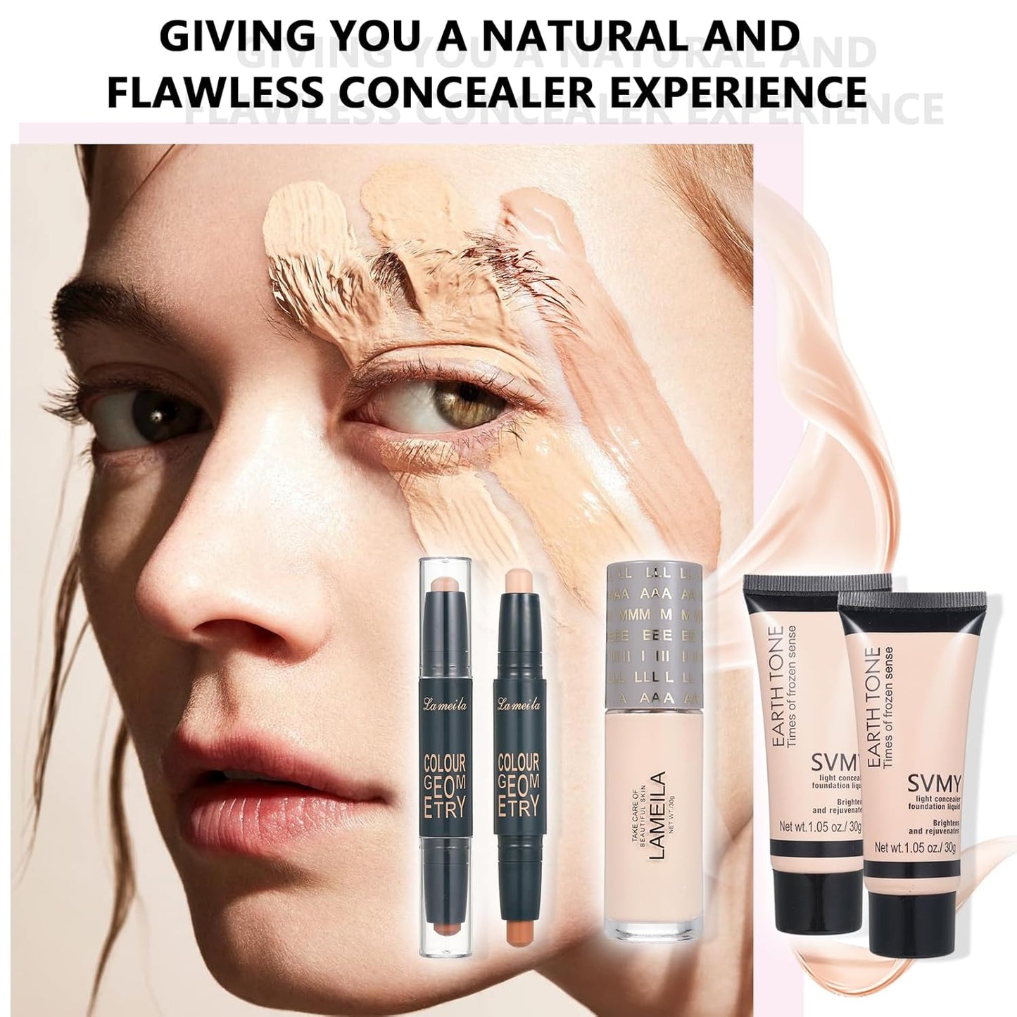 All in One Makeup Kit for Women Full Set Girl Makeup Gift Set Makeup Essentials Set Includes Foundation 18 Color Eyeshadow Palette Lipstick Eyebrow Pencil Makeup Gift Set