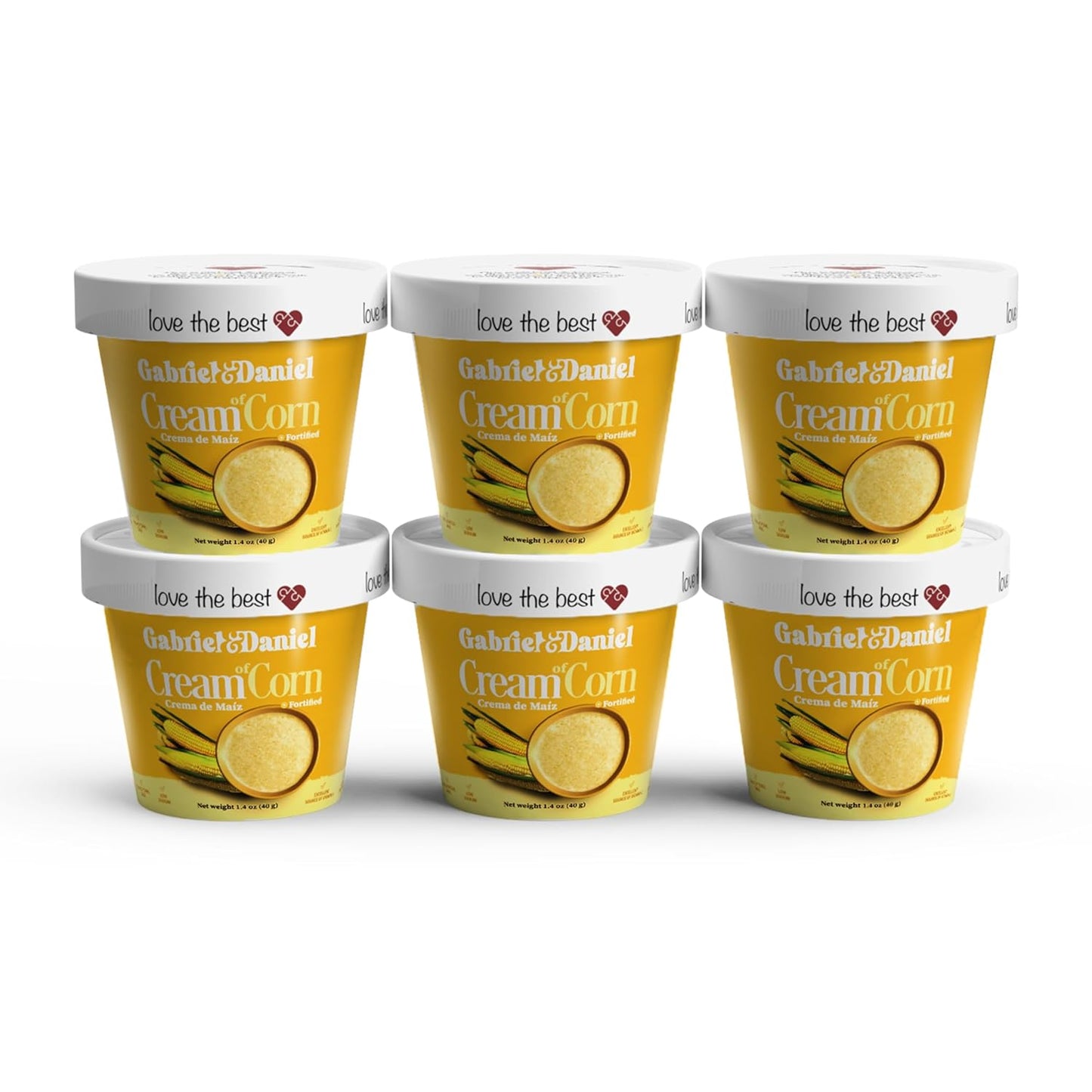 Gabriel & Daniel Gluten Free Instant Cream of Corn – Non-GMO, Pure and Wholesome Hot Cereal – Smooth & Creamy Texture with Vanilla – Microwave Cup for a Nourishing and Easy Breakfast To Go (Pack of 6)