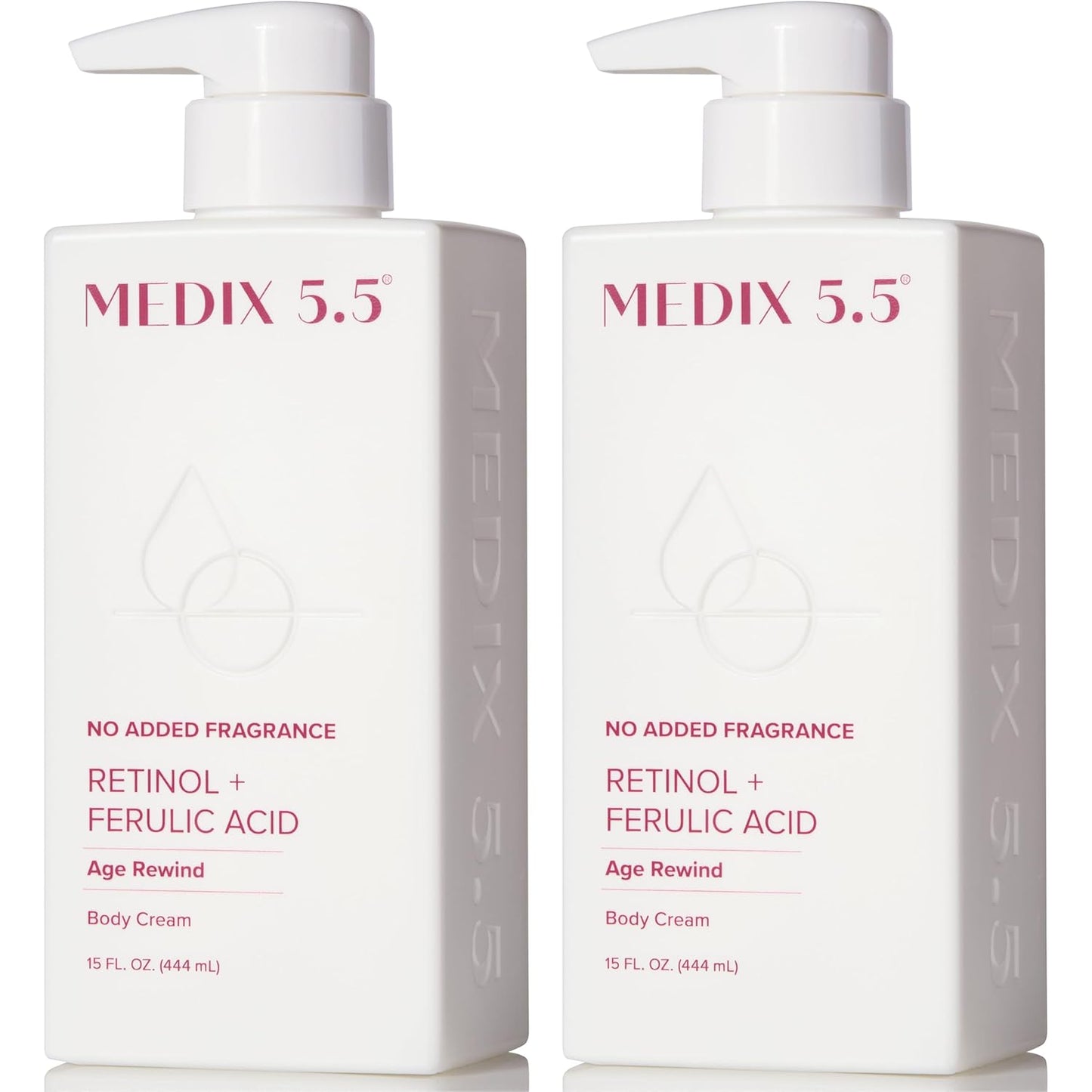 MEDIX Fragrance Free Retinol Body Lotion Crepey Skin Care Treatment | Anti Aging Body Lotion & Face Moisturizer | Firming Retinol Cream For Face Targets Loose Crepe Skin, Wrinkles, & Fine Lines, 2PC