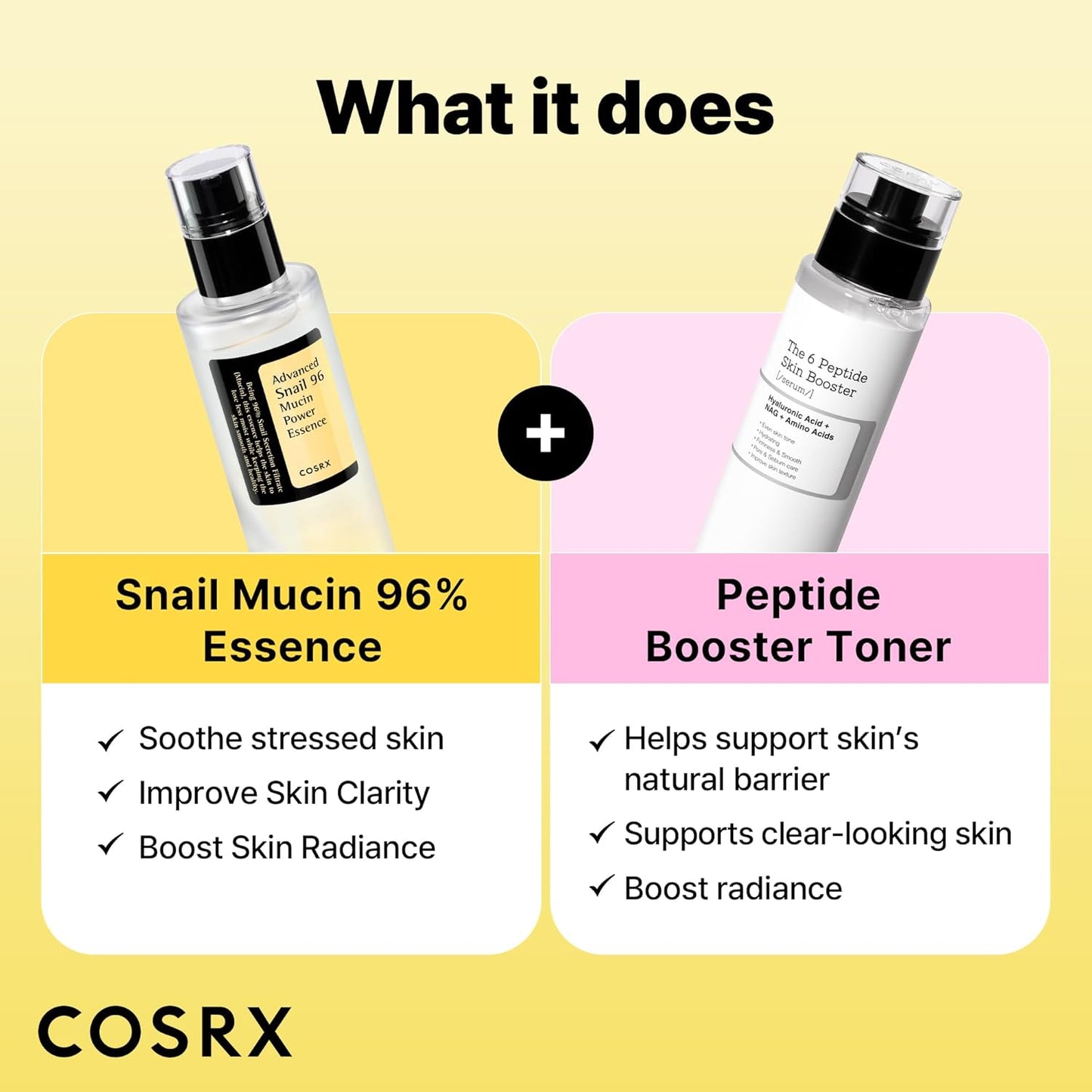 COSRX Snail Mucin 96% Peptide Booster Set - Amazon Exclusive - Korean Skin Care, Gift Sets, Skin Care Sets for Women, Advanced Snail Mucin Serum, Face Serum