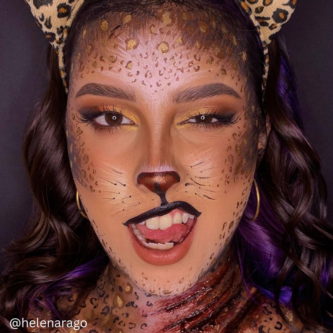 Mehron Makeup Color Cups | Stage, Foundation, Face Paint, Body Paint, Halloween | Face Paint Makeup | Greasepaint .5 oz (14 g) (Wolfman Brown)