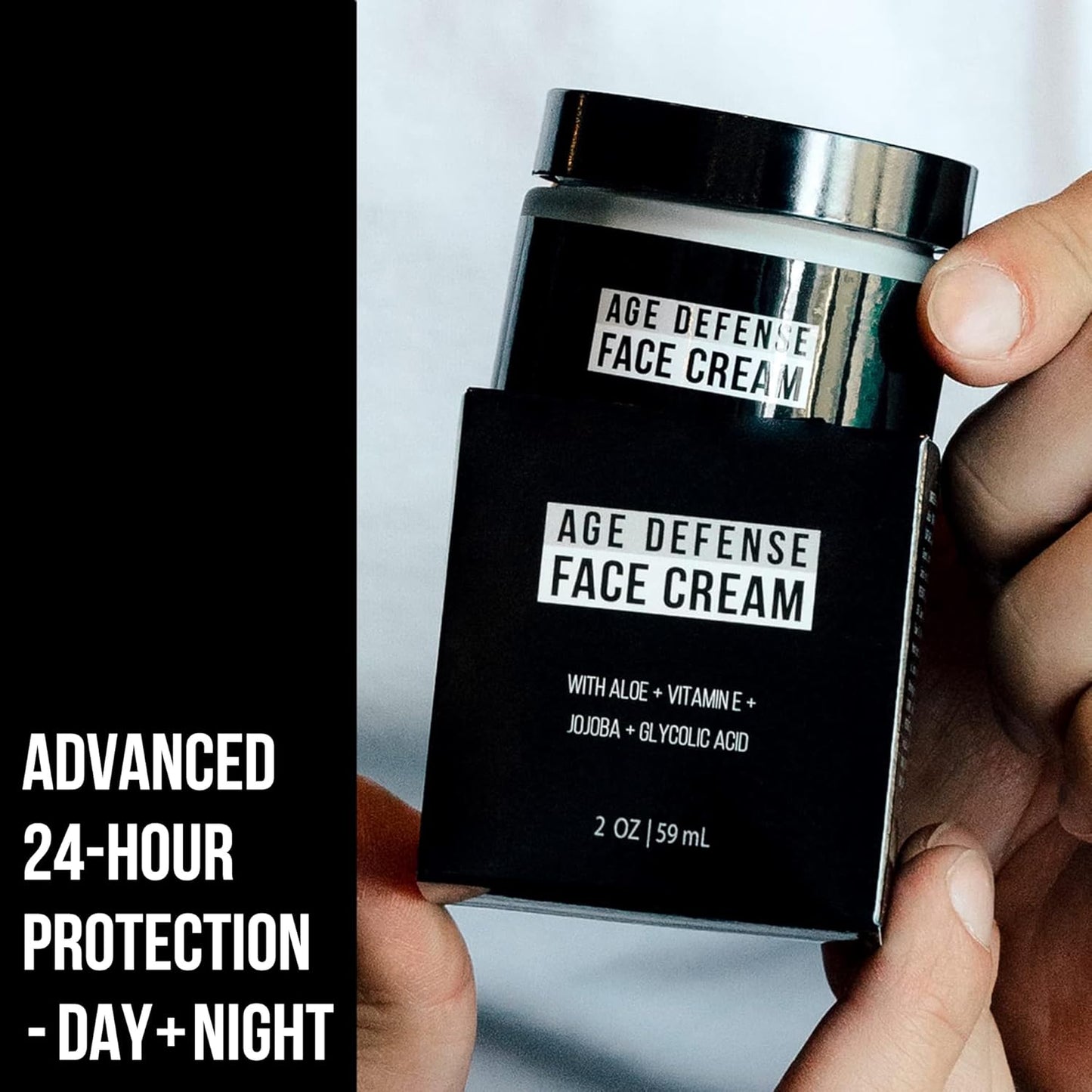 RUGGED & DAPPER - Mens Face Cream with Hyaluronic Acid - Ultra-Hydrating Mens Anti Aging Face Cream- 24 Hour Protection - 4 Month Supply - USA Made