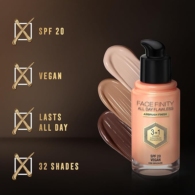 Max Factor Facefinity All Day Flawless 3 In 1 Foundation SPF 20, No. 85 Caramel (81377984)
