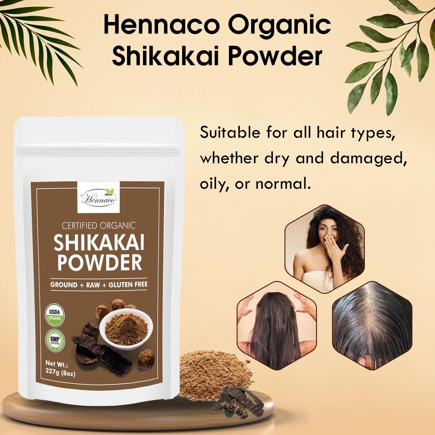 Organic Shikakai Powder| Acacia concinna Powder| Natural Hair Cleansing & Conditioning| Organic Hair Wash Powder| Shikakai Powder for Hair| 227 Grams (8 OZ)