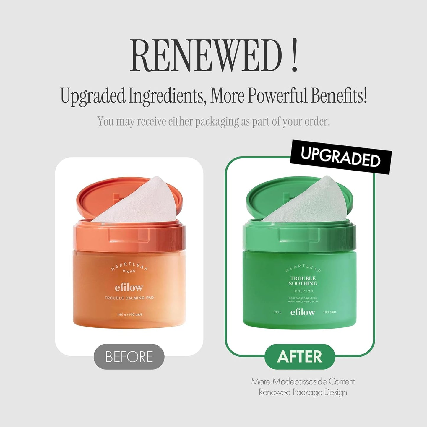 Heartleaf Biome Trouble Calming Pad 100 Sheets | Soothing Cleansing Pads for Face Redness and Sensitivity | Pure & Refreshing Korean Face Pads