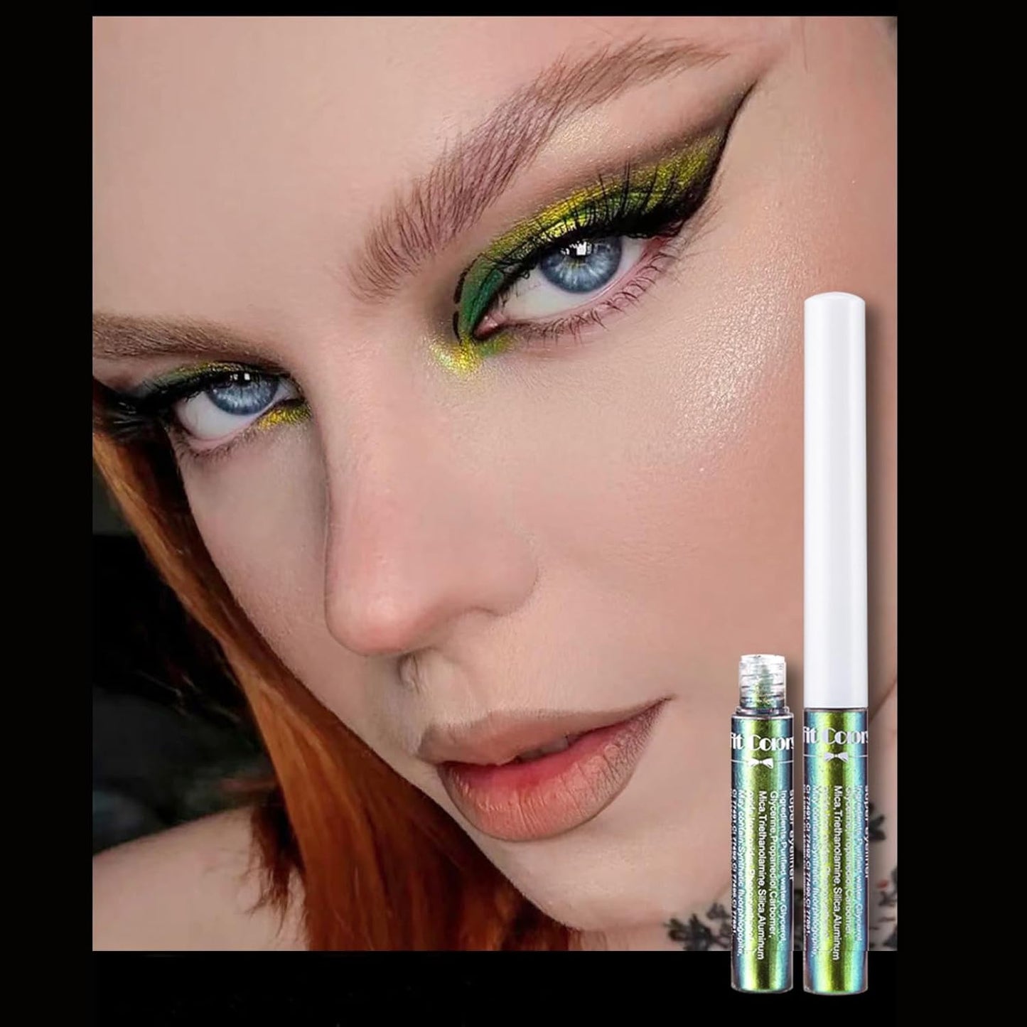 Corlo Glitter liquid eyeliner waterproof, Metallic Intense Color Shifting Colorful Eyeliner, Eyeliner Gel MultiColor Highly Pigmented Gift Kit for Women and Girls(03)