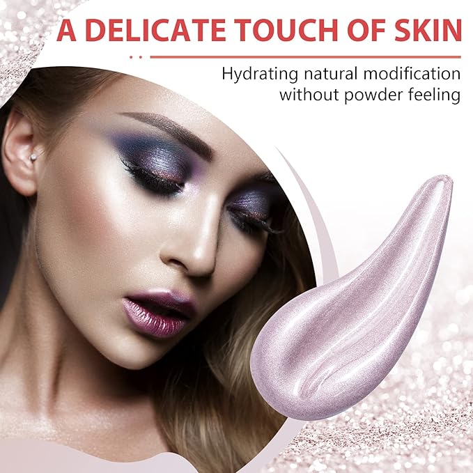 Liquid Highlighter Beauty Wand, Highlight Bronzer Stick with Cushion Applicator, Smooth Shimmer Finish, Lightweight Silky Cream Face Makeup Stick, Cruelty-free (Celestral)