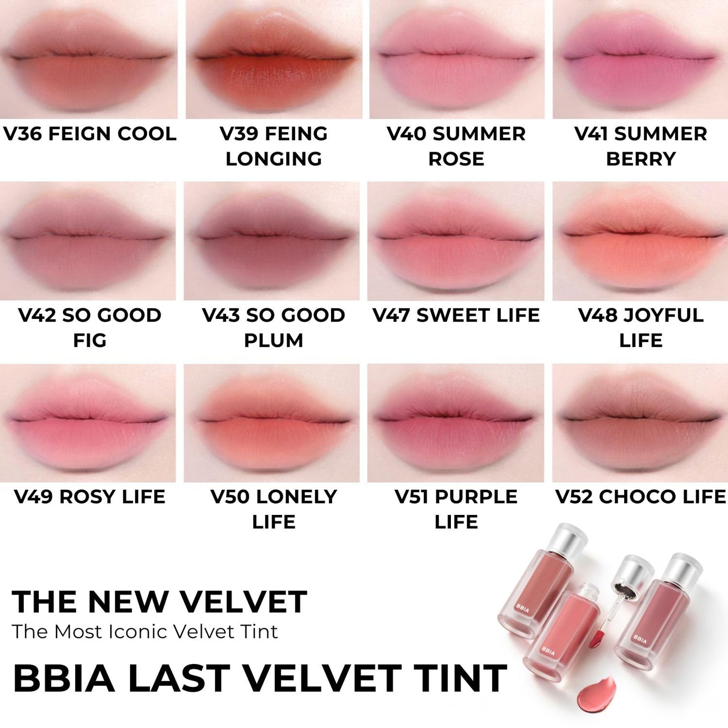 BBIA Last Velvet Tint NEW - Soft Creamy Matte Finish Lip Stain, Blur Effect & Velvety Texture, Long-Lasting, High Pigment, Non-Drying, Vegan, Korean Lip Makeup (V11 CALM BOSS, Pack of 1)