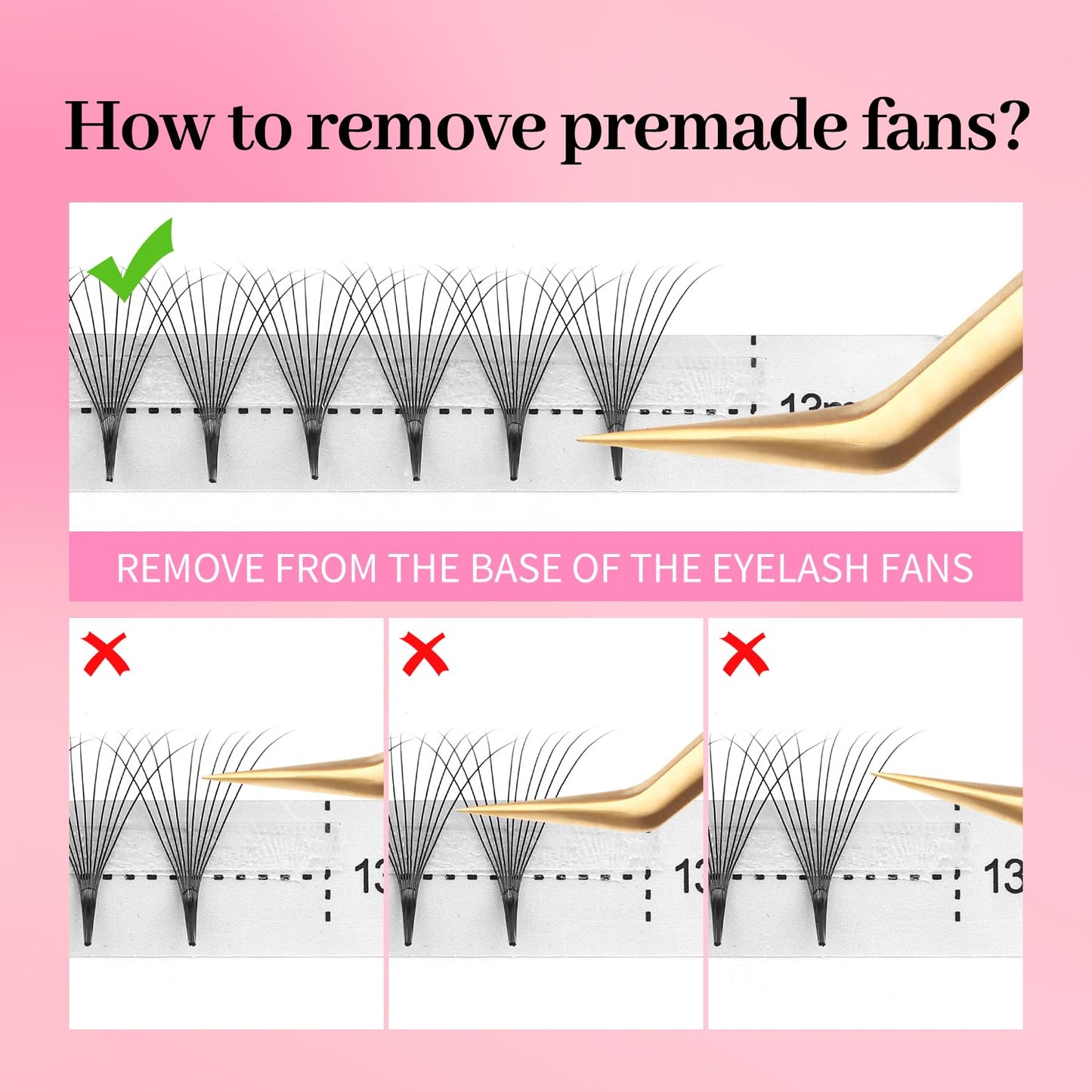 Premade Fans Eyelash Extensions 14D Volume Lash Extensions 0.05 Thickness Eyelash Extension C Curl Premade Lash Fans Mix 9-16mm Fluffy Soft Handmade Lash Fan(14D-0.05-C,9-16mm)