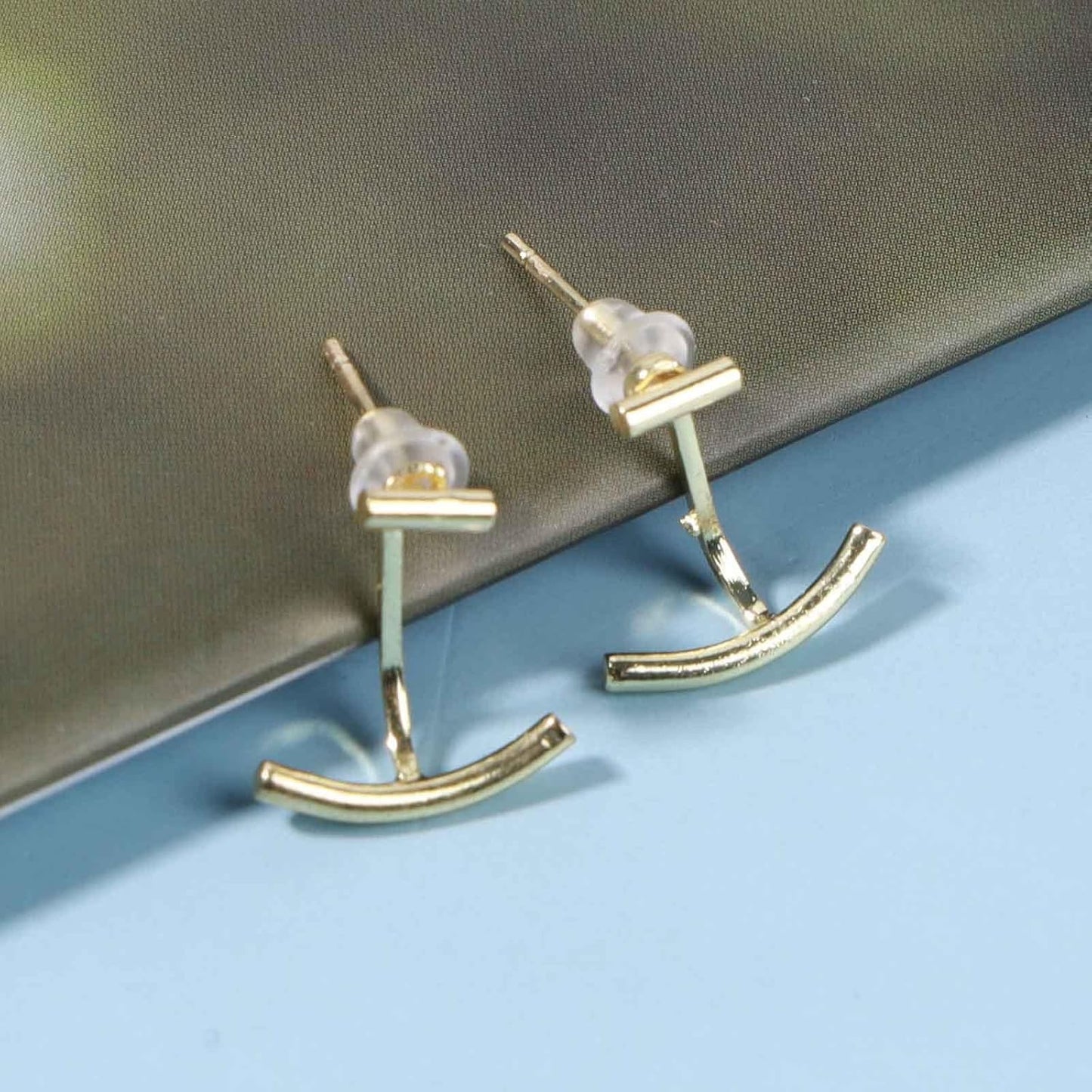 Boho Bar Ear Jacket Earrings Gold Stick Studs Earrings Minimalist Geometric Earrings Bar Ear Crawlers Earrings Jewelry for Women and Girls