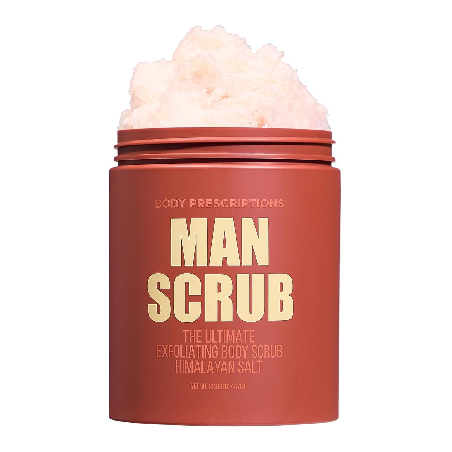 Body Prescriptions Men’s Exfoliating Body Scrub – Ultimate Skin Cleansing Wash in Jar with Twist-Top Lid, For All Skin Types, 21 Ounce (Pack of 1), Himalayan Salt