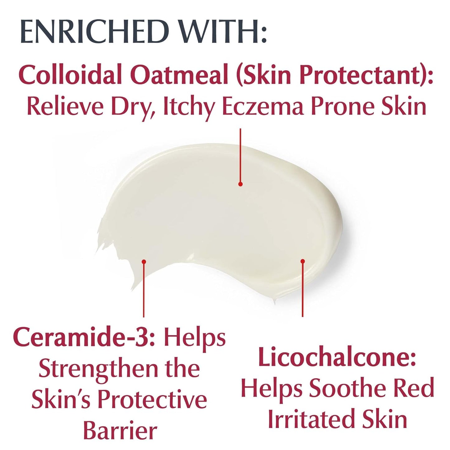 Eucerin Eczema Relief Body Cream, Eczema Cream with Colloidal Oatmeal, Ceramide-3 and Licorice Root Extract, 14 Oz Tube