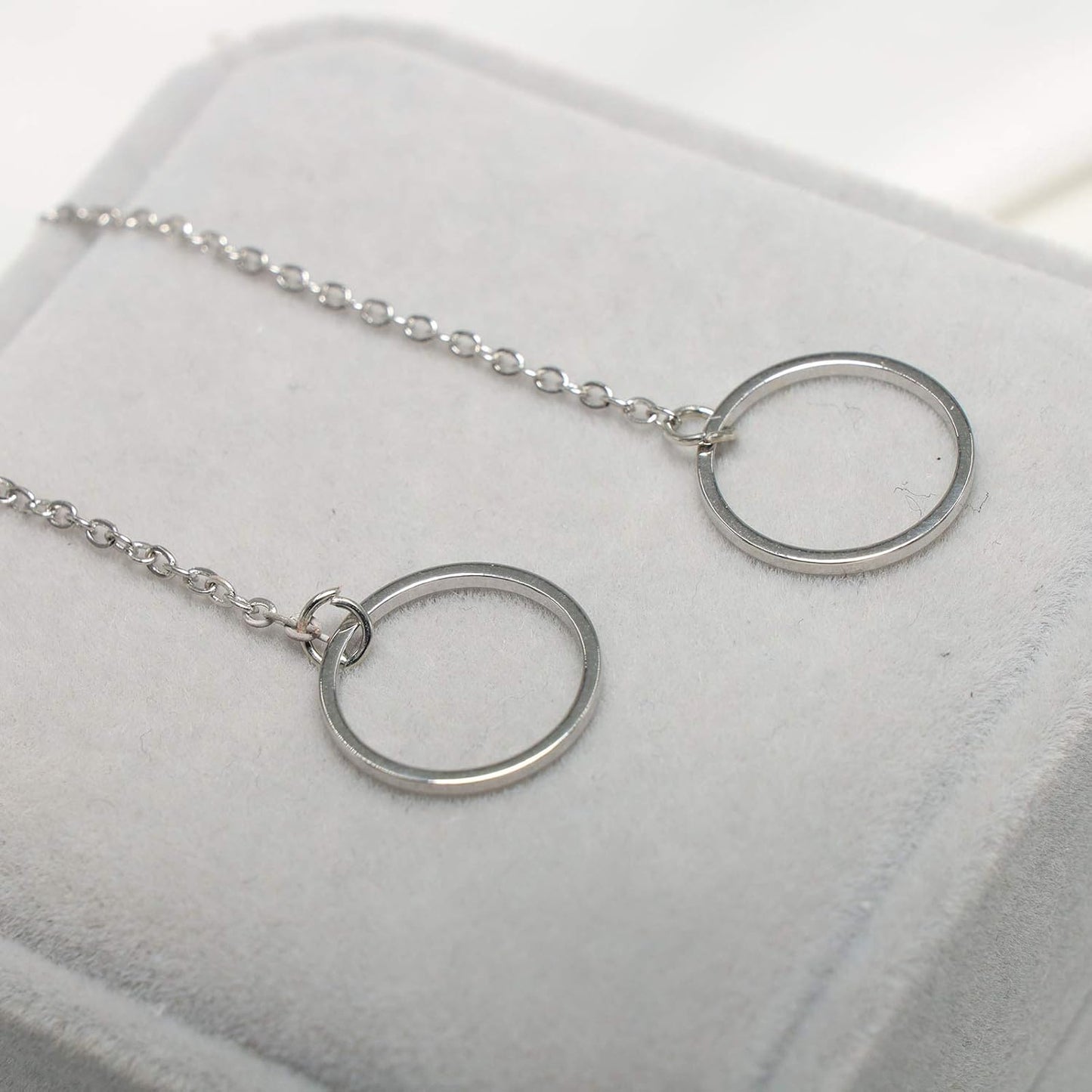 Creative Y-shaped Necklace Hollow Ring Necklace Chain Jewelry Accessories for Women and Girls