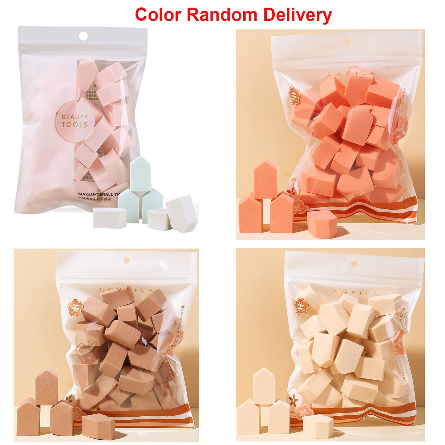 25 PCS Makeup Blenders Sponges Set, Use for Dry and Wet, Perfect for Full Face Curve Blending, Cream, Liquid, Powder Foundation Cosmetics, Latex Free & Soft & Flexible, Pentagon