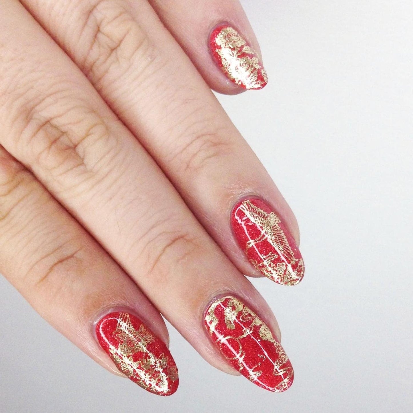 Maniology Porcelain Nail Stamping Plate | Classic Chinese Ceramic Dinnerware Design, Floral Patterns, Elegant DIY Manicure - Reusable, Rectangular, Stainless Steel Nail Art Template