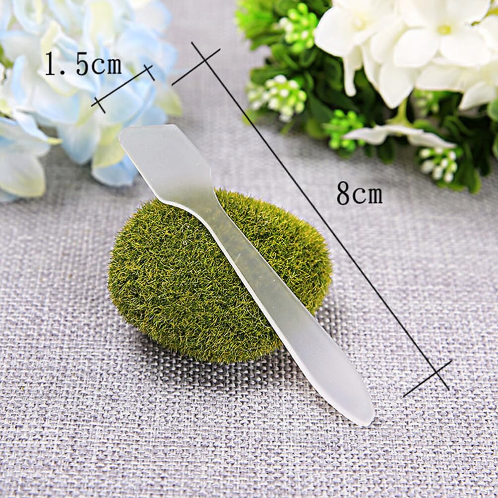 Healifty 50pcs Makeup Spatula Tool Scoop Beauty Tools Makeup Spoons Transparent Spatula Facial Cream Spatula Cosmetic Spatula Smooth Waxing Spatulas makeup tools Household items Disposable