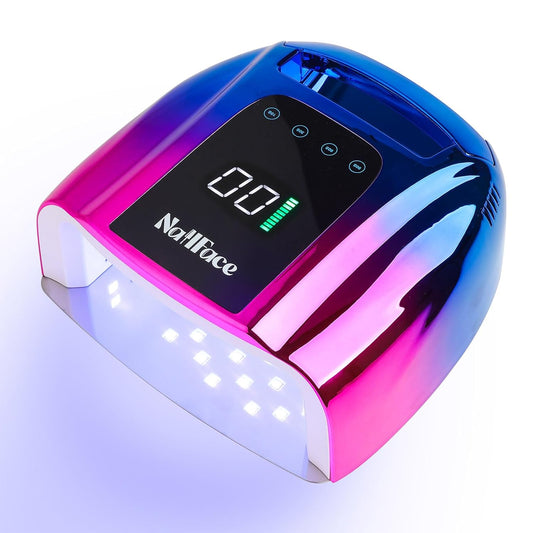 96W Rechargeable UV LED Nail Lamp UV Light for Gel Nails Cordless Gel Nail Lamp Nail Dryer with 42 Beads Smart Sensor & Metal Base