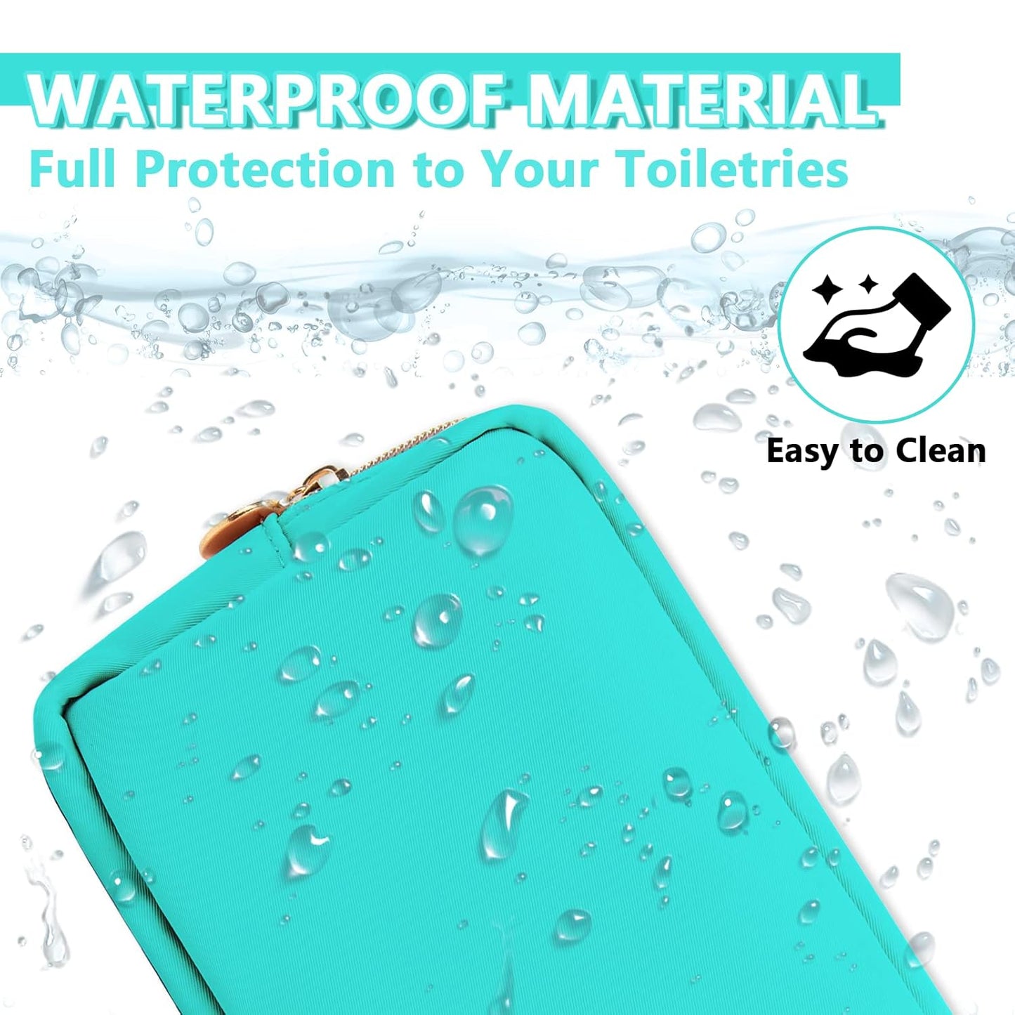 Small Makeup Pouch for Purse, Nylon Travel Toiletry Storage Pouch Cute Preppy Cosmetic Bag for Women Girls, Waterproof Makeup Organizer Skincare Bag Purse with Zipper (Small-Cotton Candy)