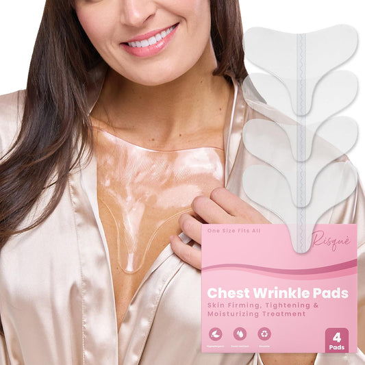 Chest Wrinkle Pads | Wrinkle Patches Reusable | Anti Wrinkle Patches | Chest Wrinkle Pillow Pads for Smoother, Youthful Skin Long-Lasting | Chest Patches for Wrinkles | Reusable Patch for Chest 4 Pack