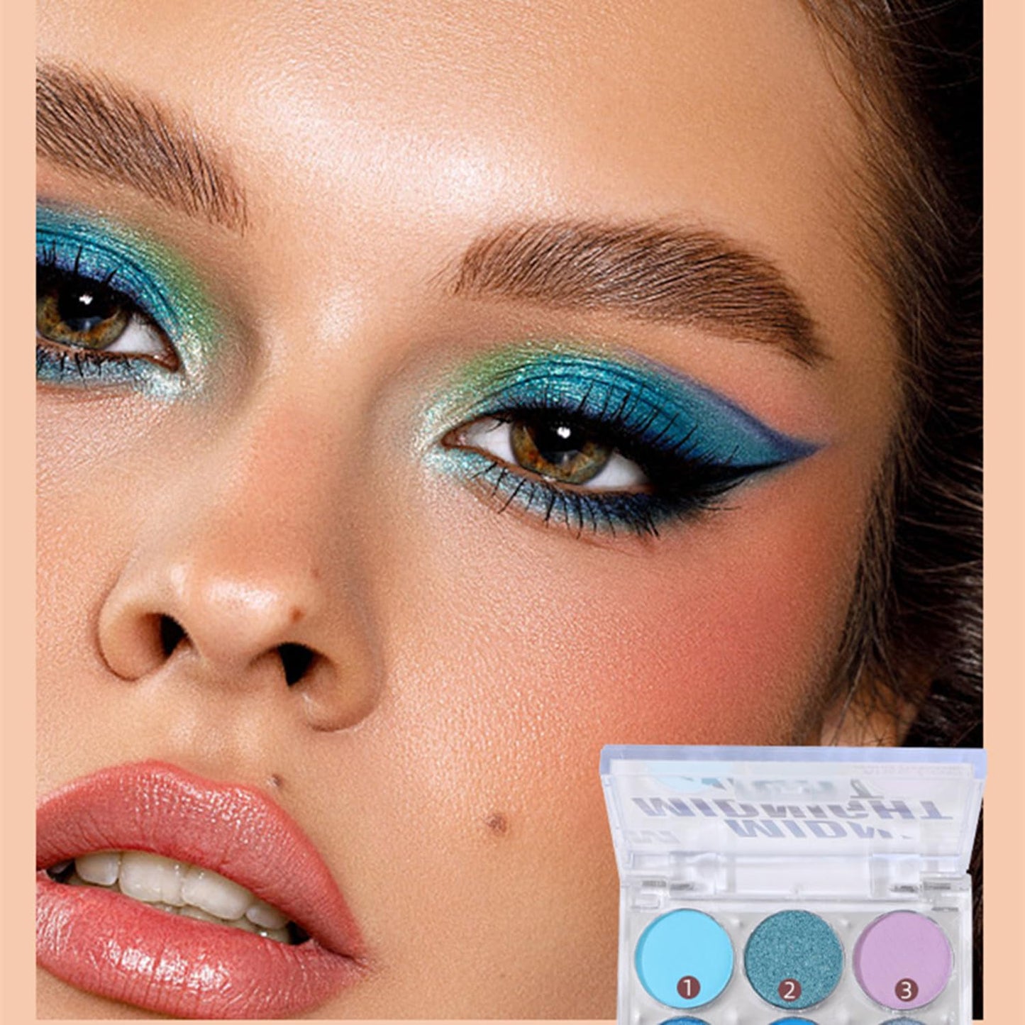 Mattew Eyeshadow Palette 9 Colors Cool Toned Matte Glitter Eyeshadow Palette (Color 03)