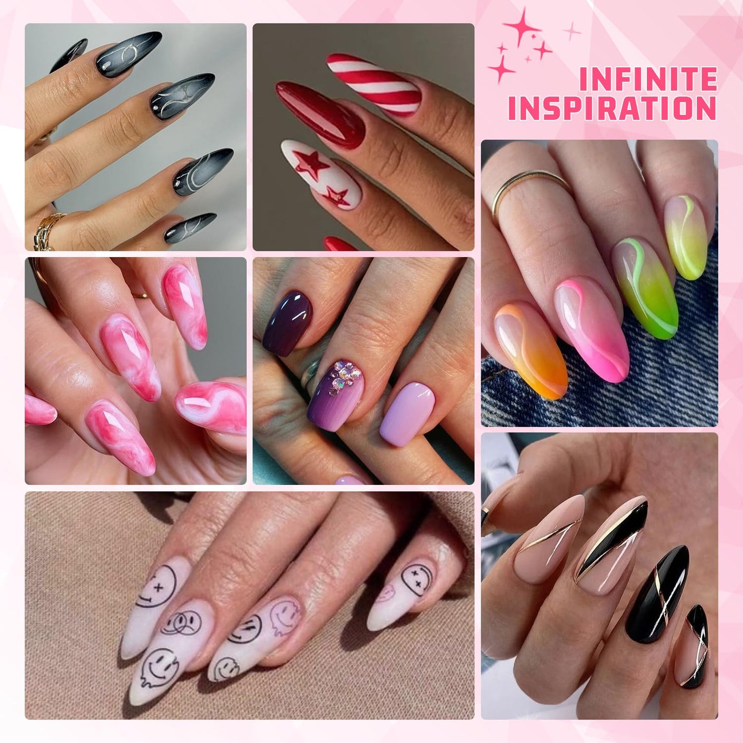 Sponge Pat Paint Nail Gel, Ombre Nails Gradient Gel Nail Blush Blooming Aura Nails Drawing Stripper Floral Painting DIY Nail Art, No Wipe, UV/LED Curing (12 Colors K)