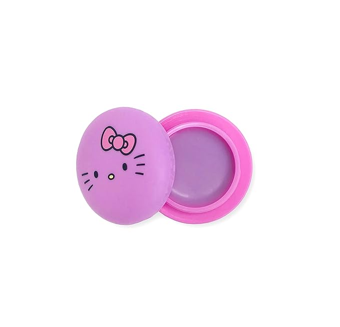 The Crème Shop x Sanrio Hello Kitty Macaron Lip Balm (Hello Kitty Unicorn Rainbow Sherbert) Korean Cute Scented Pocket Portable Soothing Advanced Must-Have on-The-go