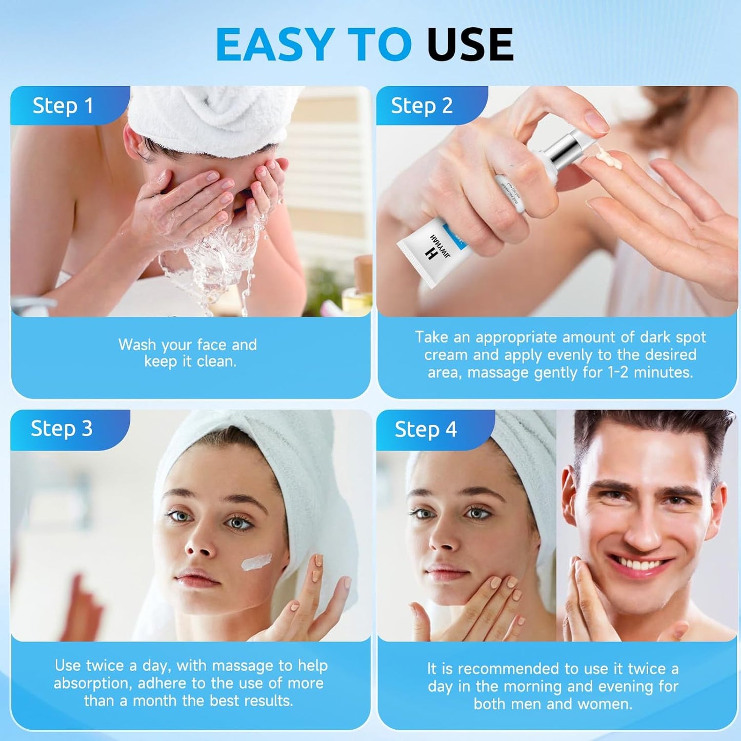 HANYWIL Dark Spot Corrector Cream for Hyperpigmentation,Brightening Serum for Face & Body,Rapid Fade Treatment for Sun Spots, Age Spots & Melasma,Dermatologist-Tested Skin Tone Evenser (2.0 Fl Oz)