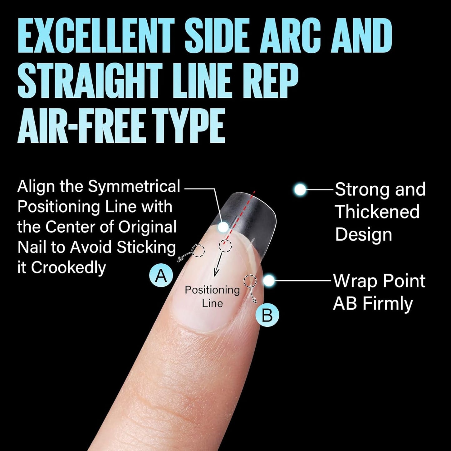 TOMICCA Short Squoval Nail Tips, 510Pcs Acrylic Nails Tips Full Matte, 12 Sizes No C Curve Fake Half Cover Nail Tips for Nail Extension Salon Home DIY